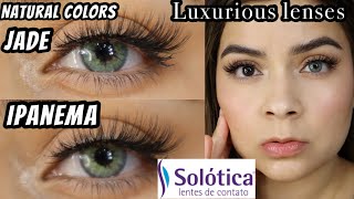 SOLOTICA MOST REAL COLOR CONTACTS ON DARK BROWN EYES Natural colors Jade Ipanema [upl. by Joses]