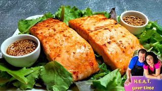 Salmone in friggitrice ad aria ed al forno  Air fryer salmon oriental style [upl. by Dempsey]