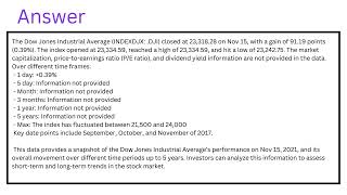 Dow Jones Industrial Average INDEXDJX DJI  Nov 151104 AM EST 2331828 9119 039 [upl. by Raseac]