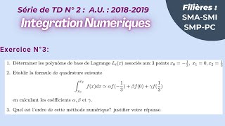 Exercices corrigés Série de TD N°2  Intégration  USMBAENSFès AU  20182019  Exercice 3 [upl. by Yerhpmuh16]