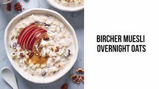 Bircher Muesli  Overnight Oats [upl. by Nimrahc965]