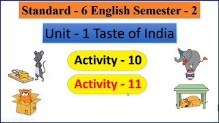 Std 6 English Sem 2 Unit 1 Activity 10Activity 11 [upl. by Analat]