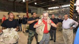 Slideshow of Jim Tressel on Coaches Tour of Middle East to visit US Troops June 8 [upl. by Annaiviv618]