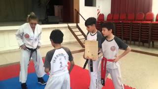 Tecnica de rompimiento de tabla Taekwondo [upl. by Spiegel]