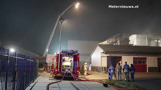 Grote bedrijfsbrand Steenwijk [upl. by Gnep]