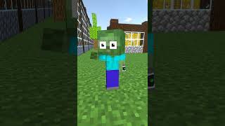 Minecraft on Ping 1000 Baby zombie minecraft shorts [upl. by Zoara193]