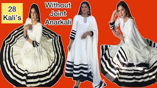 Without Joint Anarkali Suit Cutting amp Stitching  28 kali’s suit Cutting Stitching  Rajveerpunni [upl. by Herrah]