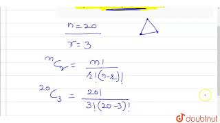 There are 20 points in a plane How different triangles can be formed with these points no thr [upl. by Arym942]