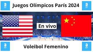 🔴🏐Juegos Olímpicos París 2024 USA vs China Voleibol Femenino en vivo por Crisfut Radio🔴🏐 [upl. by Introk]