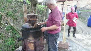 Making homemade Palinka Borsa Maramures Romania Part 1 of 4 [upl. by Pedrotti]