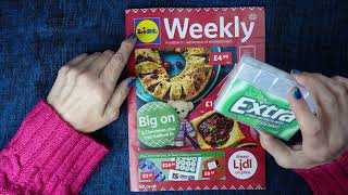 ASMR  First Christmassy Lidl Weekly of the Year Whispered Sales Circular Browsing with Gum Chewing [upl. by Iams]