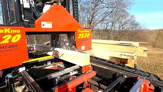 Homemade Lumber Sawing Our Own Logs Into Boards With Our 2520 TimberKing Sawmill [upl. by Pitzer]