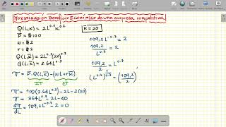 Maximización del beneficio económico corto plazo [upl. by Childers]