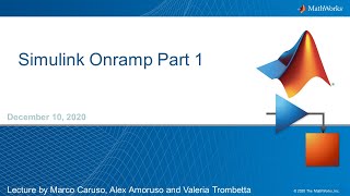 Simulink Onramp Part 1  PoliTO amp Uniroma1 [upl. by Llerreg884]