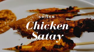 CHICKEN SATAY WITH SPICY PEANUT SAUCE IN TAMIL  South East Asia famous Street food [upl. by Aronoh]