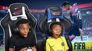 LOSING TO A 5 YEAR OLD FIFA 19 MY FIRST GAME PLAY [upl. by Refotsirc]