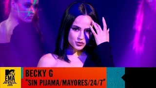 Becky G  quot247  Sin Pijama  Mayoresquot Live  MTV EMA 2019 [upl. by Adnawat]