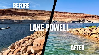 Lake Powell Drought Update  Before and After 2024 Spring Runoff Antelope [upl. by Karlin]