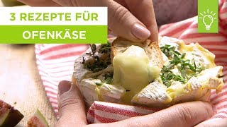 Ofenkäse gebacken  3 Rezepte für Ofenkäse  Küchentipps [upl. by Itnavart89]