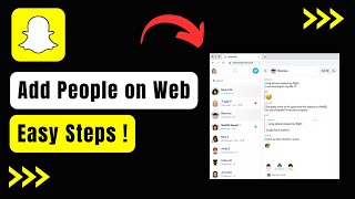 How to Add People on Snapchat Web [upl. by Neltiak565]