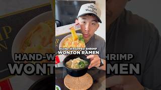 Hand wrapped Shrimp Wonton Ramen  Costco ramen wonton costco foodreview [upl. by Gnehp875]