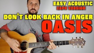 Oasis  Dont Look Back In Anger Easy lesson Capo Version [upl. by Alphonsa356]