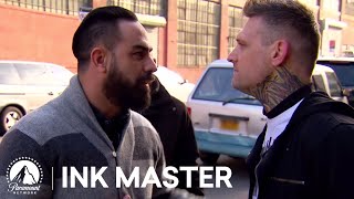 Kyle Dunbar Attacks Chris Nunez 👊 Top 5 Moment from Ink Master Season 4 [upl. by Oeram]