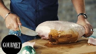 How to carve a ham  Gourmet Traveller [upl. by Gerome443]