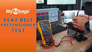 How to Perform a Seat Belt Pretensioner Retractor OHM Resistance Test  MyAirbags [upl. by Odrarebe]