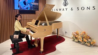 Visiting the Steinway amp Sons shop in K11 musea Hong Kong Trying out this beautiful grande piano ❤️ [upl. by Mira]