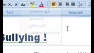 Change UPPERCASE text to lowercase in Word 2007 [upl. by Misaq722]