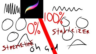 How to change stabilaizerStreamline of brush in procreate 2020 [upl. by Araeic]