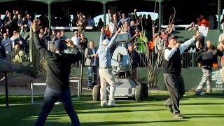 Robot makes holeinone on No 16 at TPC Scottsdale [upl. by Nedyrb]