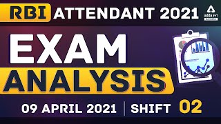 RBI Office Attendant Exam Analysis Shift 2  RBI Attendant Question Paper  9 April 2021 [upl. by Okimat643]