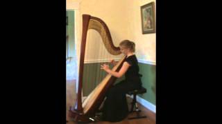 KJ Playing Sicilana by Carlos Salzedo on Harp [upl. by Anaitak]