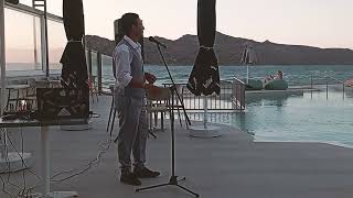 What a wonderful worldLouis Armstrong cover by Fado Bouzou live at the Chrispy Beach Resort Chania [upl. by Medwin865]