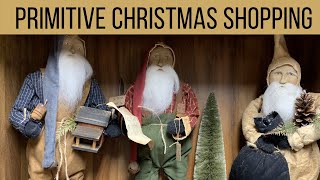 PRIMITIVE ChRISTMAS HOME DECORArnette SantasShop with me [upl. by Redleh900]