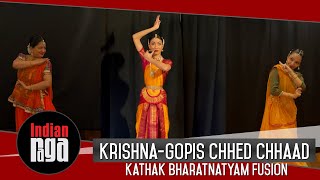 Krishna Gopis Chhed Chhad  Kathak Bharatanatyam Fusion [upl. by Llerol]