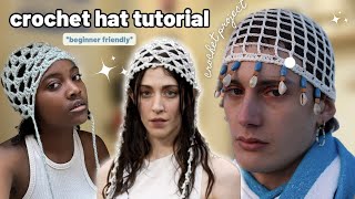 How To Crochet A Hat Like Caroline Polacheks bonnet hat  beginner friendly [upl. by Pytlik]