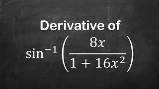 How to find derivative of arcsin8x1  16x  2  Derivative of Trigonometric Functions [upl. by Drofla]