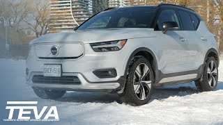 2022 Volvo XC40 Recharge Winter Test  TEVAdrive [upl. by Jacynth]