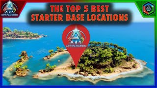 Top 5 Best Starting Base Locations in Ark Survival Ascended The Island Map [upl. by Notseh]