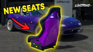 The Miata Has New Racing Seats  CUSTOM BUCKET SEATS [upl. by Adriana]