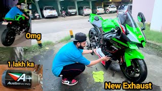 INDIAS LOUDEST ZX10R 😍  Installed New Exhaust 😱 [upl. by Pournaras929]