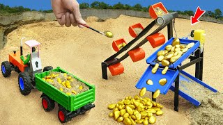 DIY Gold Floor Mini Tractor Science Project  Heavy Machinery for the Gold RushDIYMachinery [upl. by Demha]