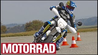 Husqvarna 701 Supermoto im TopTest Außer Konkurrenz English Subtitles [upl. by Dollar826]