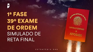 1ª Fase 39º Exame de Ordem  Simulado de Reta Final  Correção [upl. by Annaoy]