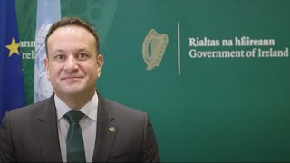 Ireland’s Future in the world  2024 St Patrick’s Day message from Taoiseach Leo Varadkar TD [upl. by Norene]