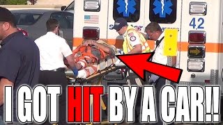 I GOT HIT BY A CAR LIVE FOOTAGE CAUGHT ON CAMERA [upl. by Chrysa]