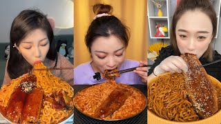 2x Spicy Noodles Eating with Fish quot Real Mukbang Eating Chinese Food  Asmr Mukbangs [upl. by Enawd]